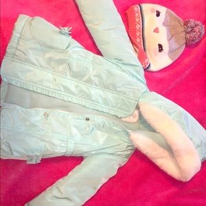 2T winter coat and matching hat